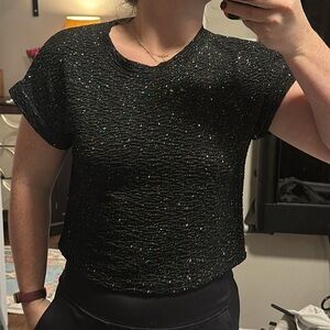 KLD Black Sparkle Women's Top